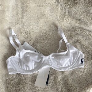 Polo by Ralph Lauren Bralette – Size 34A | NWT | White Logo Bralette | Soft